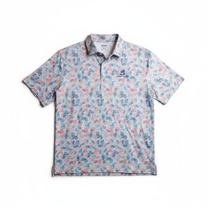 Ahead Performance Kauai Hawaii Leaf Print Golf Polo